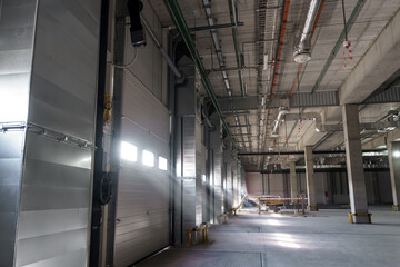 Interior of a large industrial warehouse