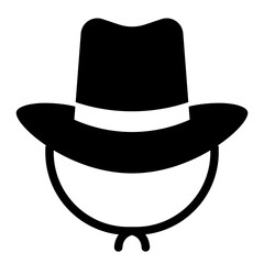 Cowboy Hat solid glyph icon