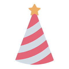 Birthday Party Hat flat, icon