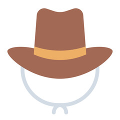 Cowboy Hat flat, icon