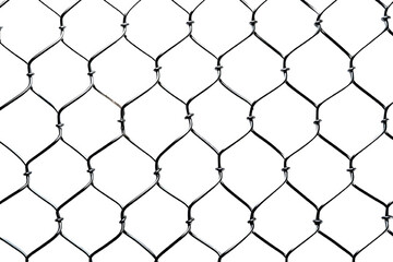 iron net fence isolated on transparent background ,iron net isolated cut out ,generative ai