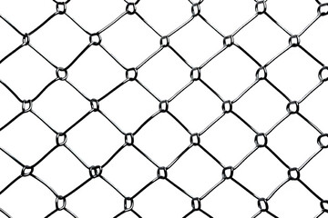 iron net fence isolated on transparent background ,iron net isolated cut out ,generative ai