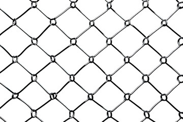 Naklejka premium iron net fence isolated on transparent background ,iron net isolated cut out ,generative ai