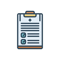 Color illustration icon for reported 