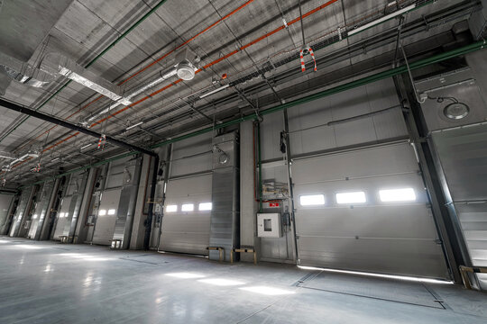Interior of a large industrial warehouse