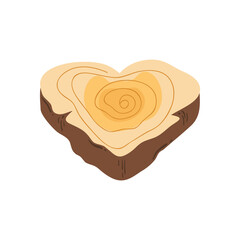 Wood Slice Illustration. Hand Drawn Vector Illustration Wooden Slice. Pre-made Wood Slice Design, Rustic Wood Slice Clipart.