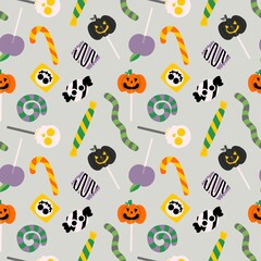 Hand drawing a Halloween day background pattern seamless