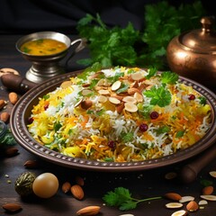 Royal Lucknow biryani made of basmati rice