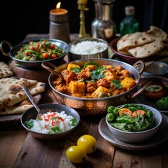 Indian food recipes in a indian kitchen