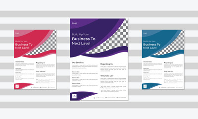 Modern business flyer template design.