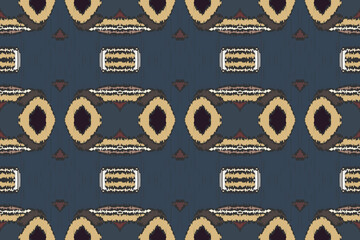 Motif Ikat Paisley Embroidery Background. Ikat Floral Geometric Ethnic Oriental Pattern Traditional. Ikat Aztec Style Abstract Design for Print Texture,fabric,saree,sari,carpet.