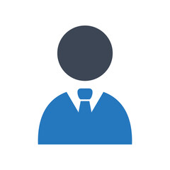 Businessman avatar user vector icon