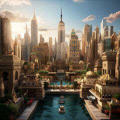 Obraz premium city skyline