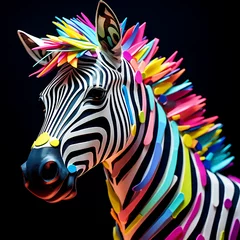 Zelfklevend Fotobehang Zebra zebra in the form of a zebra
