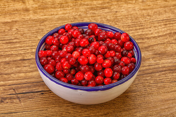 Sweet and tasty cranberry in the bowl