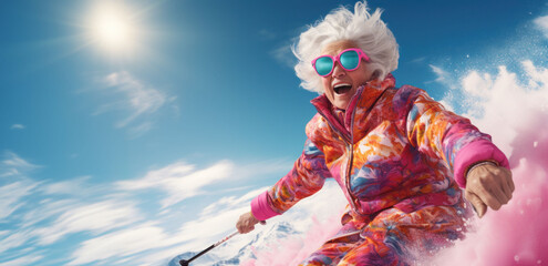 Elderly Adventure: Grandmother Ventures into Extreme Snowboarding with Remarkable Grit