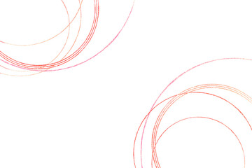 赤い輪、円形の重なり、和風　（アブストラクト）背景は透明 - 639473561