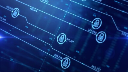 Technology security with padlock concept. Symbol of protection, trust, and peace of mind. Ideal for visualizing cybersecurity and safety. Digital network protect from virus and malware - Powered by Adobe