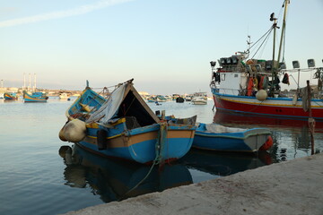 Fototapeta na wymiar Fishboat in Marsaxlokk.