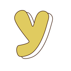 Cute 3d alphabet "Y"