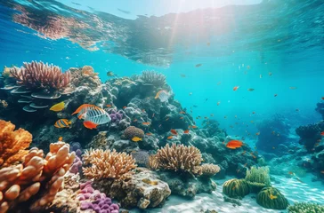 Deurstickers 常夏の珊瑚礁 © tele