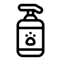 pet shampoo line icon