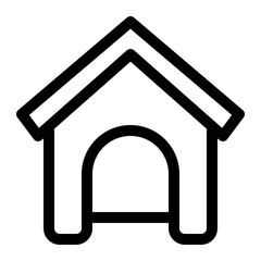 dog house line icon