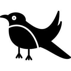 Bird Glyph icon vector