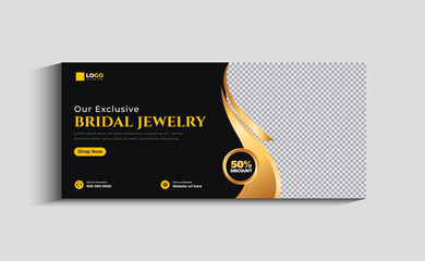 Jewelry Business Social media Cover Banner design Template
