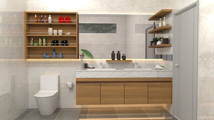 Fototapeta na wymiar Bath room with modern style