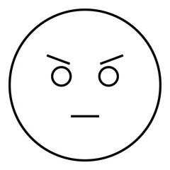 angry face icon vector