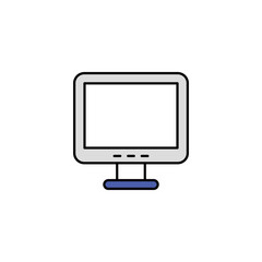 Computer icon design with white background stock illustration