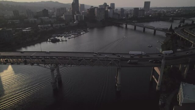 Portland Oregon Downtown Sunset