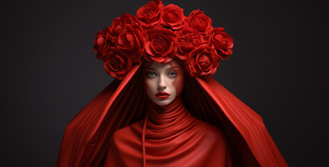a model girl with confetti high fashion in the theme of Maria Esmar hd wallpaper