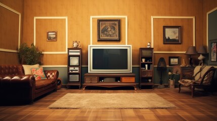 old tv in old room 1990