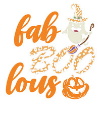 Fab Boo Lous Lunch Lady Ghost Pumpkin Halloween Season