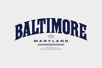 Creative streetwear us city typography concept vector graphic template design	