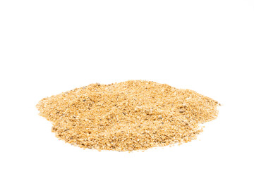 pile of sand rough and fine concept abstract desert beach hill mountain land path isolated on white background