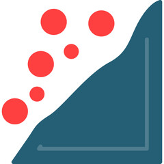 Snowslide Flat icon vector
