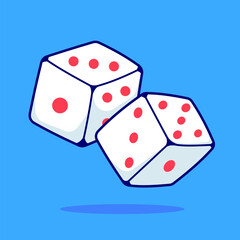 Dice Illustration, Vector, Flat Icon