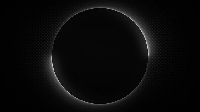Neon circle frame with shining effect on a dark luxury abstract background. Empty glowing ring banner or border for title text or copy space. Blank vip shiny backdrop. Casino royal or grand hotel logo