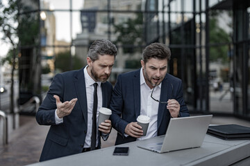 freelancer men have business online with laptop. photo of freelancer men have business online.