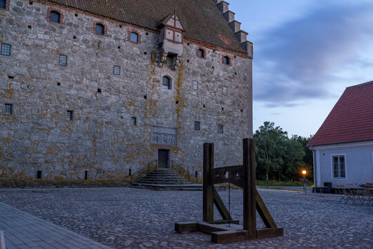Medieval Castle and Fortress Glimmingehus in Osterlen, Skane County in Southern Sweden.