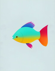 fish brightly colored illustration