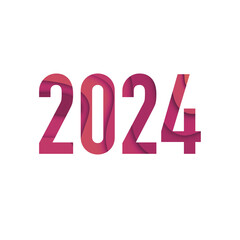 2024 text Typography paperclip style