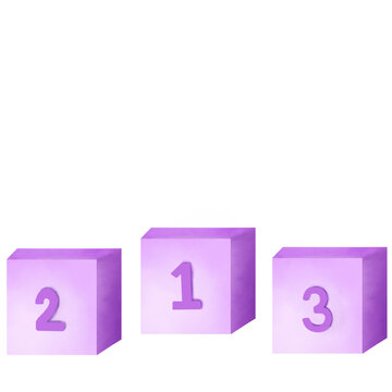 purple podium Cartoon