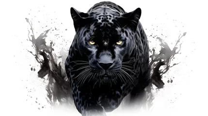 Poster black panther on a white background © Oleksandr