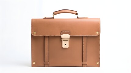 red briefcase on a white background