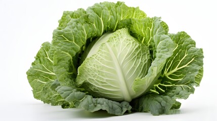Fototapeta premium green cabbage on a white background