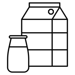 milk bottle and glass